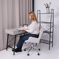 AksHome Bella (chrome Kiton 701 велюр/белый антарктида) Image #2