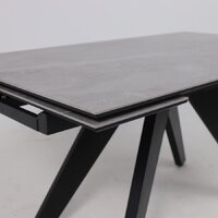 Lepremo AV 2122 МДФ+керамика раздвижной 1400-2000x850 (серый матовый Larka Grey/черный) Image #10