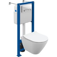 Cersanit City Smart CO DPL EO Slim (с кнопкой Estetica 64111 белый/хром) Image #1