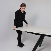 Аврора Монако New 1600/2240x900 (камень белый Greys White/черный матовый) Image #14