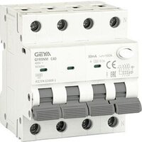GEYA GYR9NM-C40-30mA 3P+N 40A C 6 kA 30mA A 4M GYR9NM3PC40A30