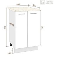 Кортекс-мебель Корнелия Лира НШ50р (черный/королевский опал) Image #3