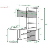 Памир ПКС-11 левый (дуб сонома/белый глянец) Image #5