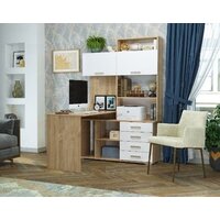 Памир ПКС-11 левый (дуб сонома/белый глянец) Image #3