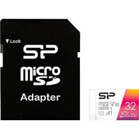 Silicon-Power Elite microSDHC SP032GBSTHBV1V20SP 32GB (с адаптером)