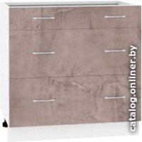 Кортекс-мебель Корнелия Лира НШ80р3ш без столешницы (оникс) Image #1