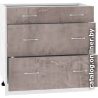 Кортекс-мебель Корнелия Лира НШ80р3ш без столешницы (оникс) Image #2