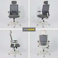 AksHome Arcus (сетка/ткань, серый/белый полиамид) Image #3