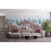 ФабрикаФресок Акварельные Домики для детей 125265 (500x265) Image #2