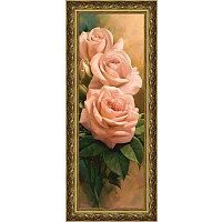 Декарт Нежные розовые розы 30х90 8Л0497 (в раме)