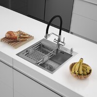 ARFEKA ECO AR мойка 500*500, коландер, дозатор SATIN DECOR VOLCANIC ROCK Image #1