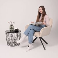 AksHome Virginia (кремовый велюр HCJ-3/черный) Image #2