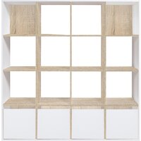 Мебель-класс Стеллаж Куб-6 (белый/дуб сонома)