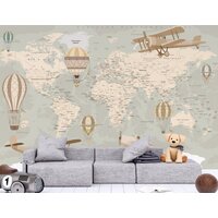 ФабрикаФресок Карта детская с самолетами 044265 (400x265) Image #5