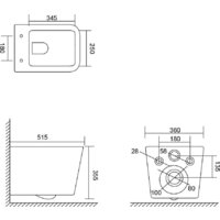 Lauter Square 214903 + TECE Kit 9400413 с кнопкой (белый) Image #20