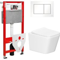 Lauter Square 214903 + TECE Kit 9400413 с кнопкой (белый) Image #2