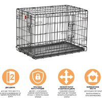 Midwest Life Stages для собак 77.9x49x54.5см 1630DD (2 двери,черный) Image #7