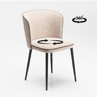 Табурет Милано поворотный (бренди 03/кант черный/каркас черный) Image #2