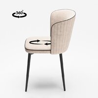 Табурет Милано поворотный (бренди 03/кант черный/каркас черный) Image #3