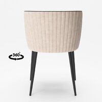 Табурет Милано поворотный (бренди 03/кант черный/каркас черный) Image #4