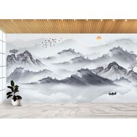 ФабрикаФресок Акварельная Япония и горы 175265 (500x265) Image #5