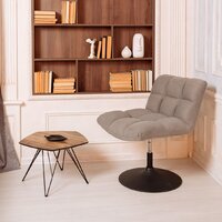 AksHome Grande (серая ткань Linen Fabric-11/черный) Image #3