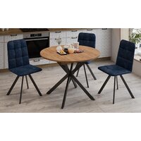 Трия Мэдисон тип 1 1000-1315х1000х750 (черные опоры/дуб крафт золотой) Image #2