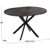 Трия Мэдисон тип 1 1000-1315х1000х750 (черные опоры/ателье темный) Image #6