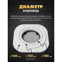 HOMY AIR круглый A100BR d150 (черная) Image #3