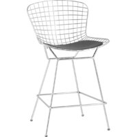 Stool Group Bertoia BTY-24L-P6 CH/BL (хромированный с черной подушкой)