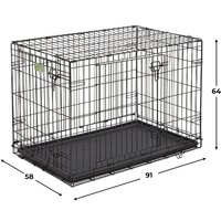 Midwest iCrate для собак 2 двери 1536DD (91x58x64см, черный) Image #5
