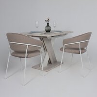 Алвест AV 433 (светло-коричневый бархат H-61/белый) Image #4