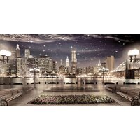ФабрикаФресок Фреска Ночной Нью-Йорк 665270 (500x270)