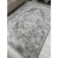 Radjab Carpet Афина Прямоугольник 9017A 12901RK (3x5, Grey/Cream) Image #4