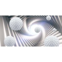 ФабрикаФресок 3D Шары в туннеле 075265 (500x265) Image #1