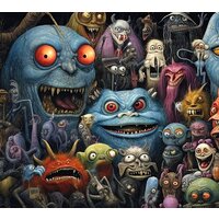 ФабрикаФресок Стильные Креативные Монстры 953270 (300x270)