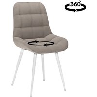 Табурет Румба поворотный (бренди 04/каркас белый) Image #2