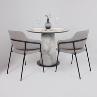 Lepremo AV 2317 МДФ+керамика 900 (белый матовый Snow White/черный+HPL виктори натуральный) Image #9