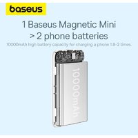 Baseus Magnetic Mini Air Wireless Fast Charge Power Bank 20W 10000mAh (белый) Image #17