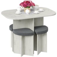 Трия Олимп (дуб крафт белый/велюр серый)