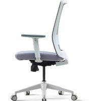 Bestuhl S30 White Pl без подголовника и рег. подлокотником (черная сетка/серая ткань) Image #9