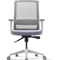 Bestuhl S30 White Pl без подголовника и рег. подлокотником (черная сетка/серая ткань) Image #8