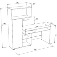 НК-Мебель Квадро 74260155 (дуб сонома/белый) Image #4